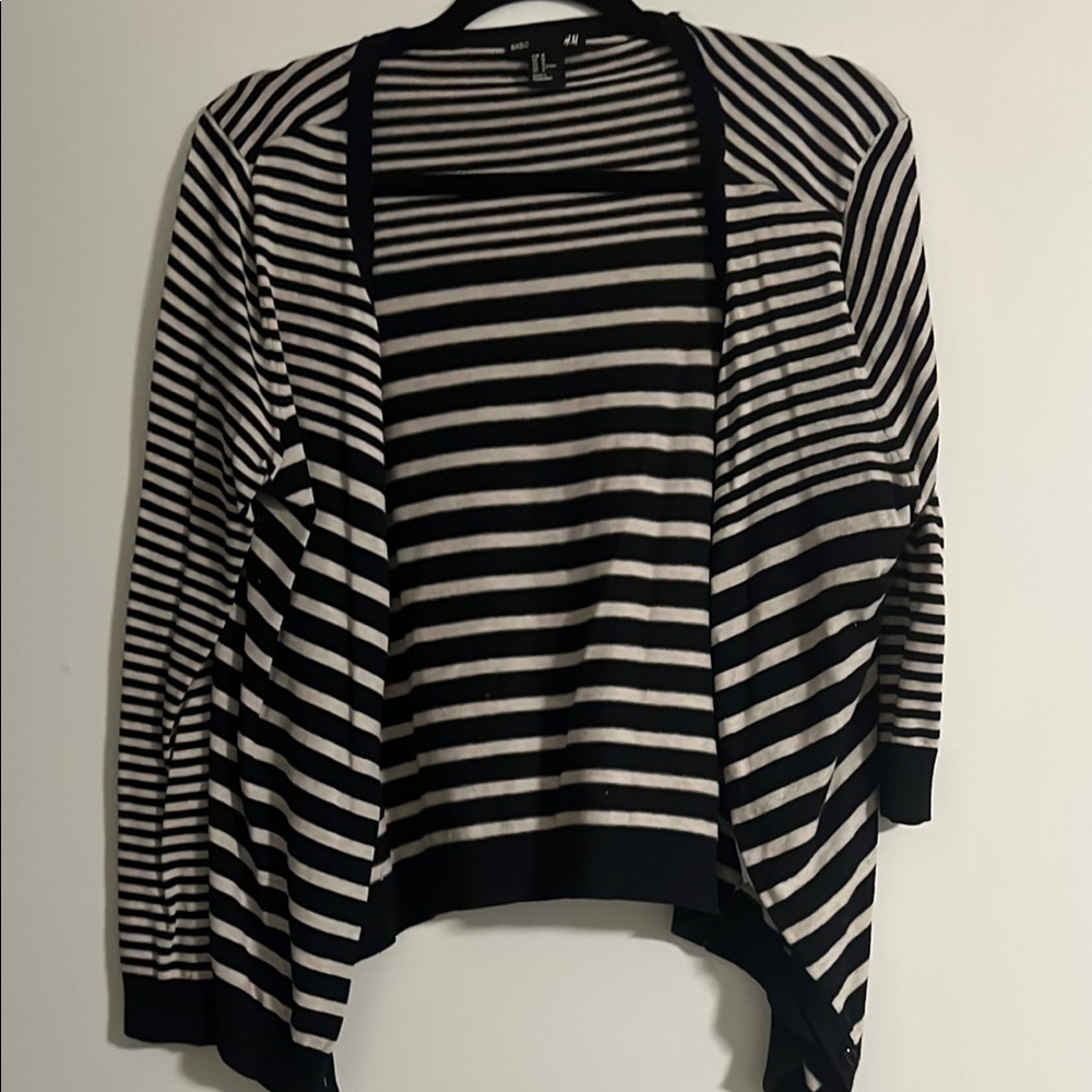H&M Black and White Striped Sweater
